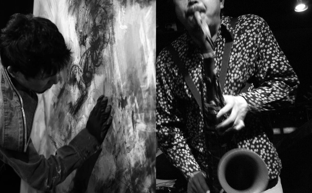 日本文化における「間」を音楽と絵画で探求するアートパフォーマー山口和也　「筆音、生きる鼓動」