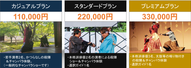 時代劇俳優が宴を盛り上げる！侍チャンバラショー